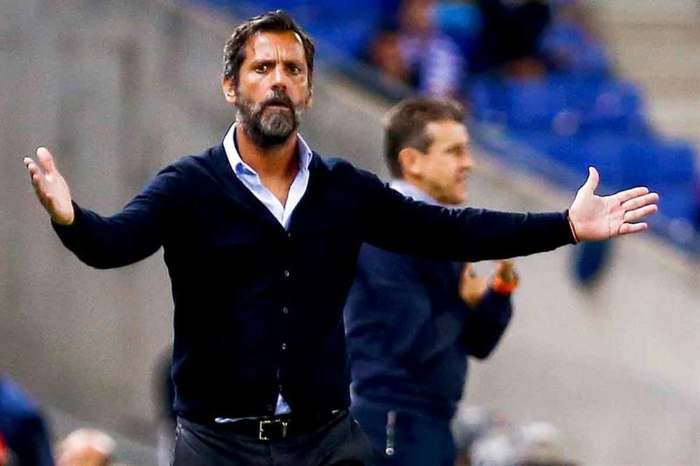El técnico del Espanyol lamentó el empate ante el Levante. EFE/Archivo