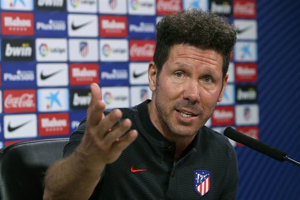 Simeone is confident ahead of Atletico's trip to Levante. AFP