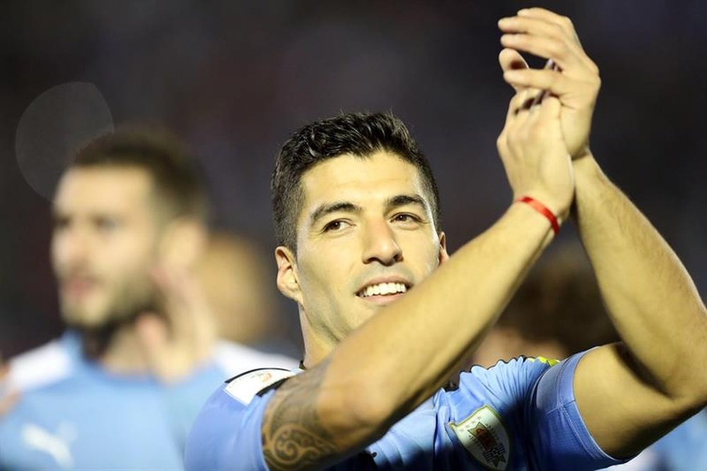Se cumplen diez años del primer gol de Luis Suárez con Uruguay. EFE