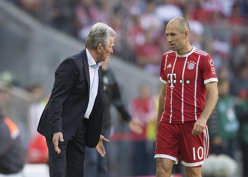 Robben et Jupp Heynckes, le nouveau coach du Bayern. EFE