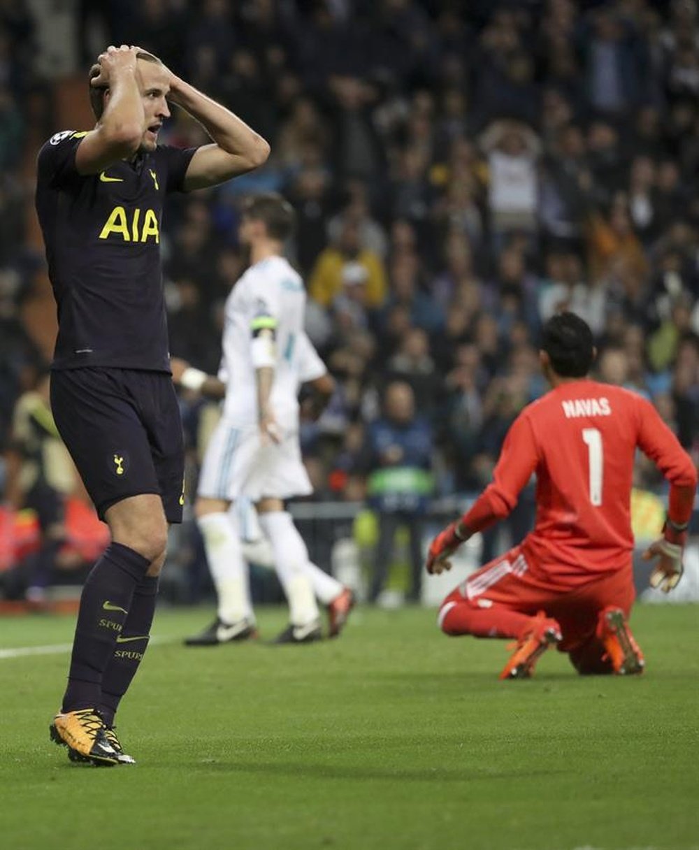 Kane and Tottenham held Real Madrid to a 1-1 draw on Tuesday. EFE
