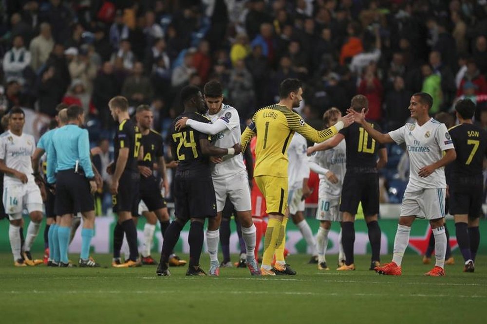 Madrid y Tottenham repartieron puntos en el Bernabéu. EFE/KikoHuesca