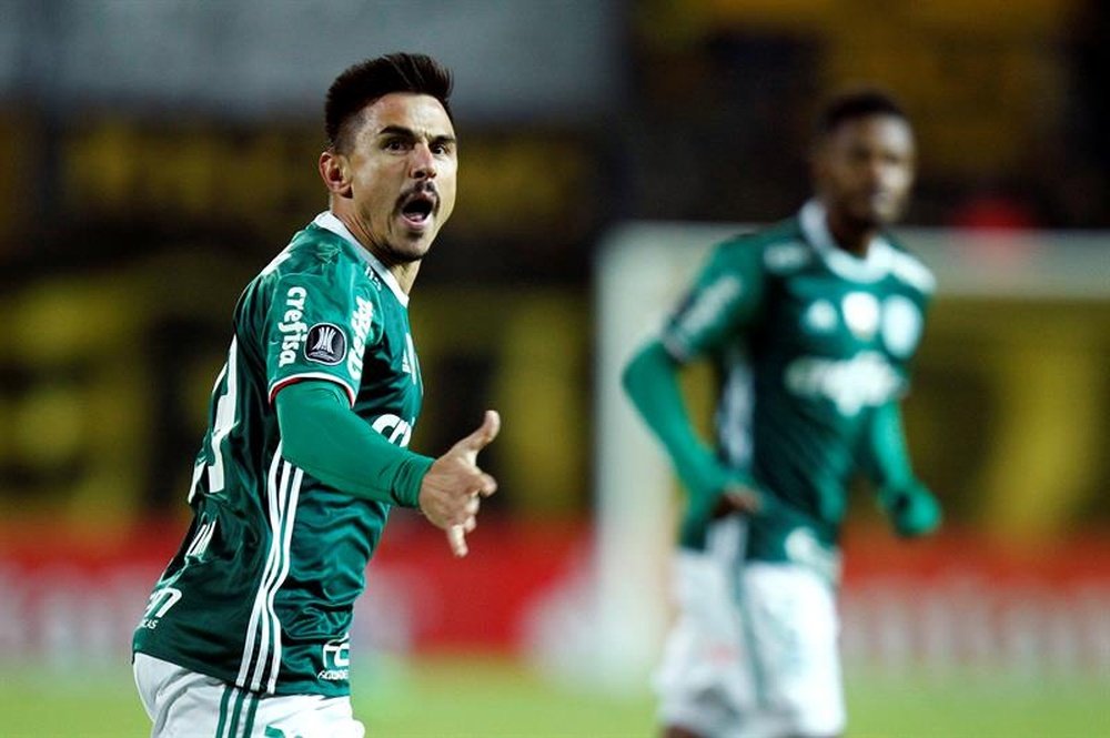 Willian marcou um dos gols do Palmeiras contra o Red Bull Bragantino. EFE/Arquivo