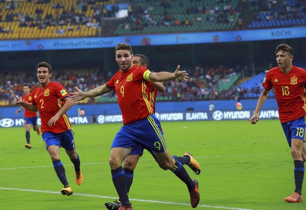 Abel Ruiz marcó seis goles en el Mundial Sub 17 de La India. EFE