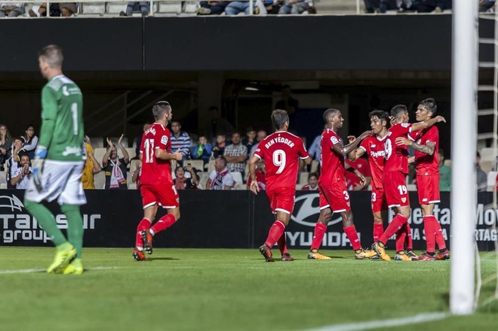 El Sevilla ganó 0-3 en Cartagena. EFE