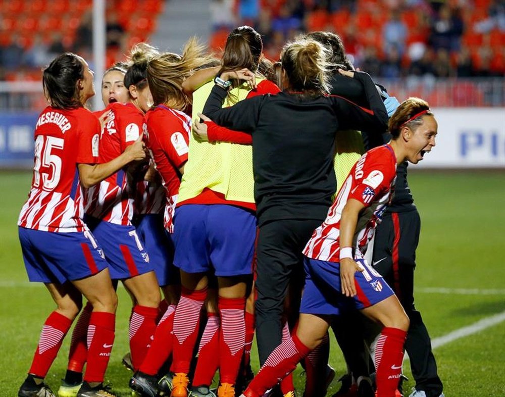 El Atlético es el vigente campeón de la Liga Femenina Española. EFE