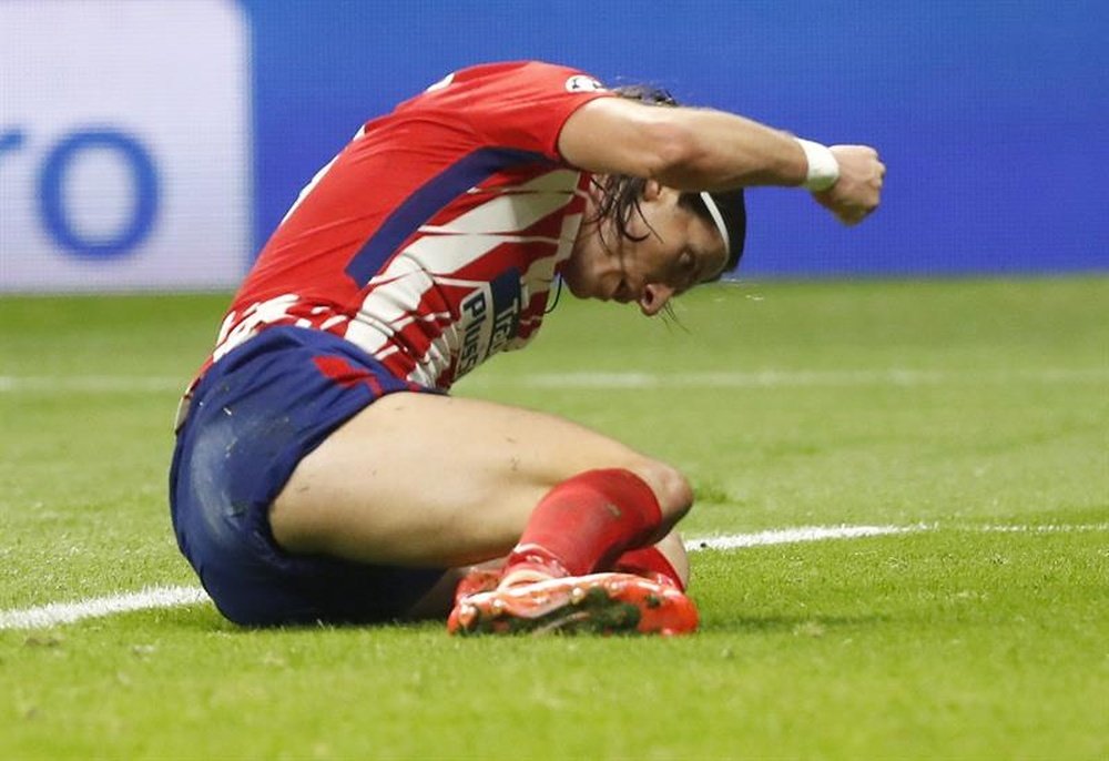 Filipe Luis analizó la eliminación del Atlético en Champions. EFE