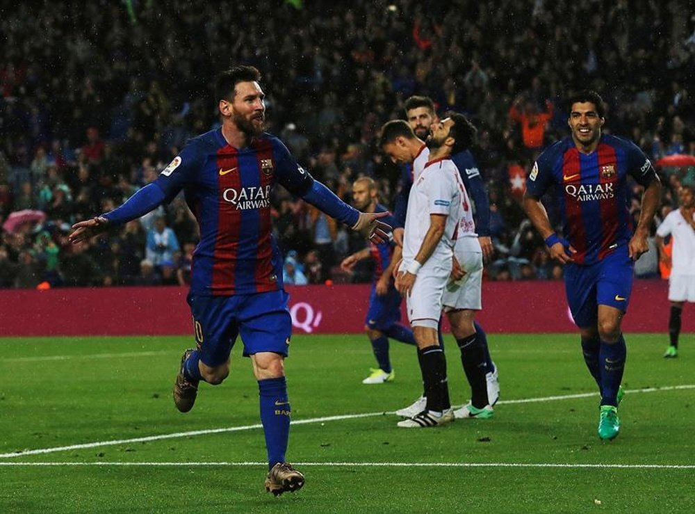 Messi has tallied 30 goals against Sevilla. EFE/Archive