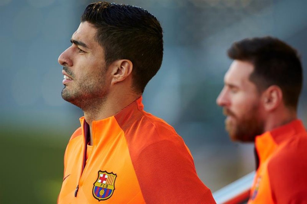 Suárez chorou de alegria por ter a confiança do Barça. EFE