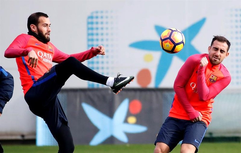 Los menos habituales de Valverde entrenaron con el Barcelona B. EFE