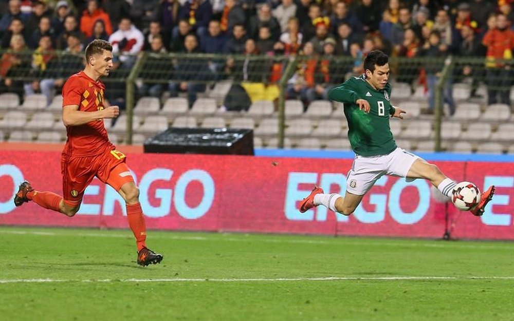 Bélgica y México empataron en la locura del estadio Rey Balduino. AFP
