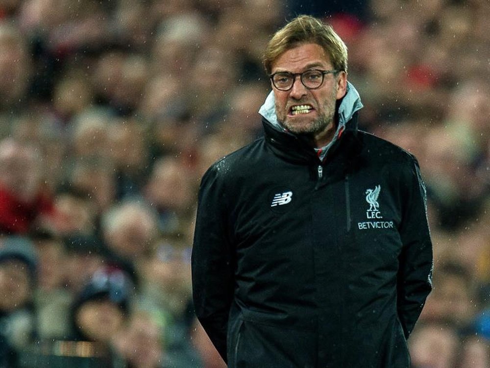 Jurgen Klopp was left frustrated after Sunday's 1-1 draw with Everton. EFE/Archivo