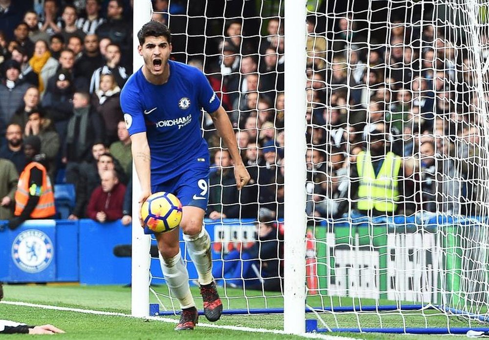 Morata has been ruled out of Chelsea's Premier League trip to Huddersfield Town. EFE/EPA
