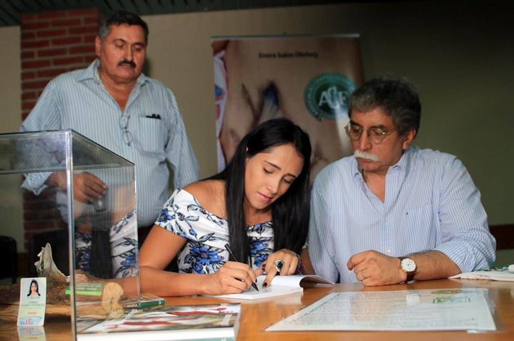 Ximena Suárez fue una de las supervivientes del accidente de Chapecoense. EFE