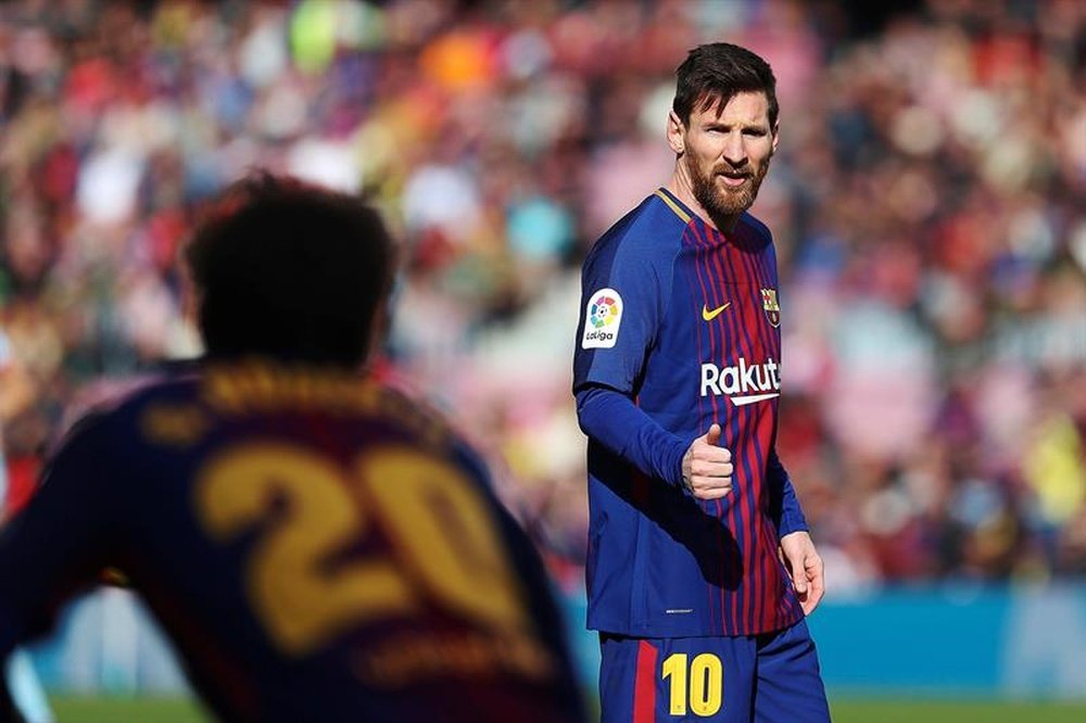 El barcelonismo respiró tranquilo con la renovación de Messi. EFE/Archivo