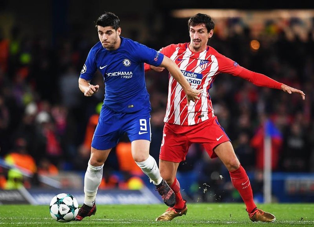 Morata was unable to find the net for Chelsea. EFE