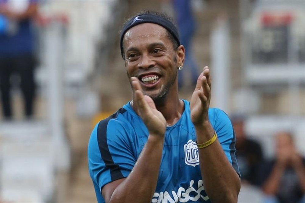 Ronaldinho unió de nuevo a los campeones del Mundial de Corea y Japón 2002. EFE