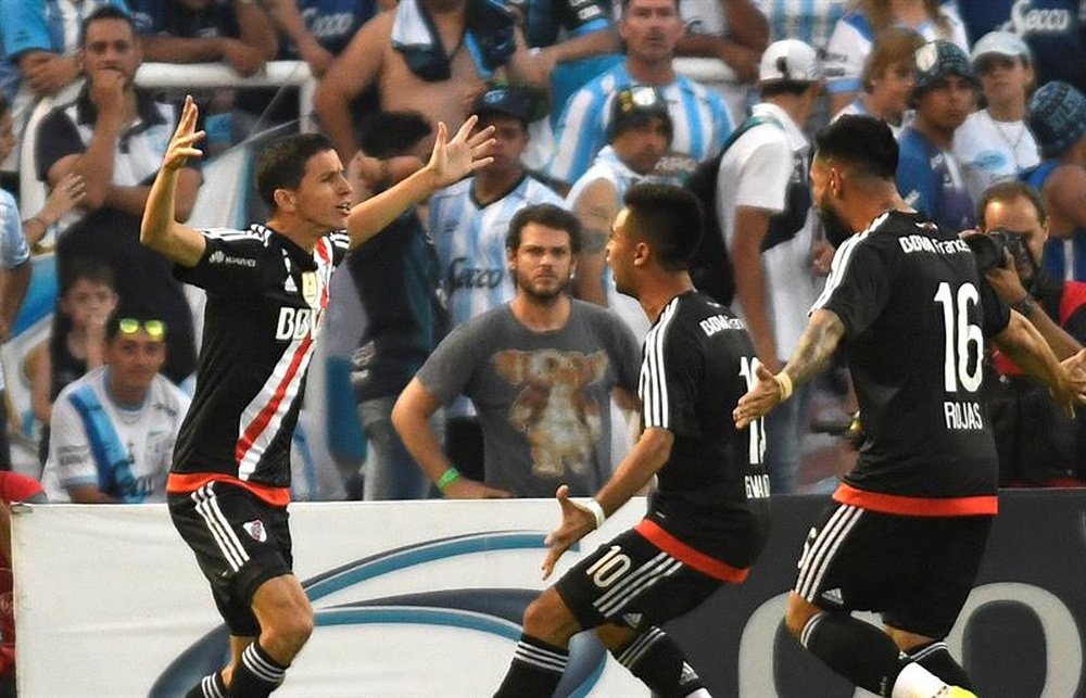 River volvió a Argentina y piensa ya en el choque contra Boca. EFE