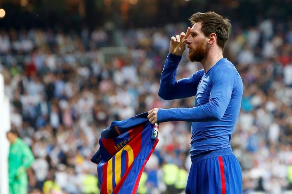 Messi, decisivo hace un año en el Bernabéu. EFE