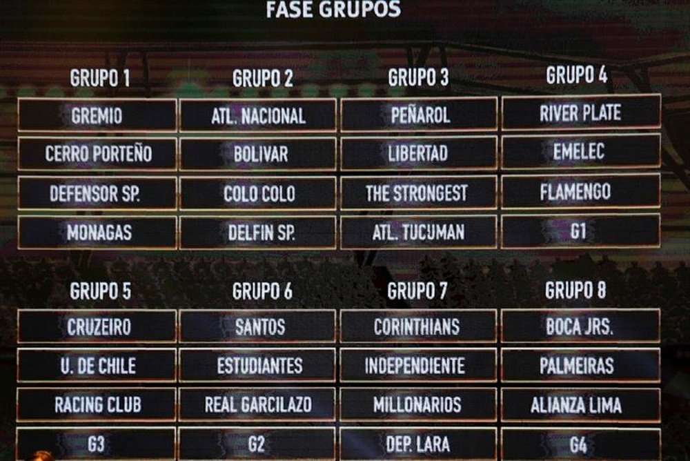 Así quedó la fase de grupos de la Libertadores. EFE
