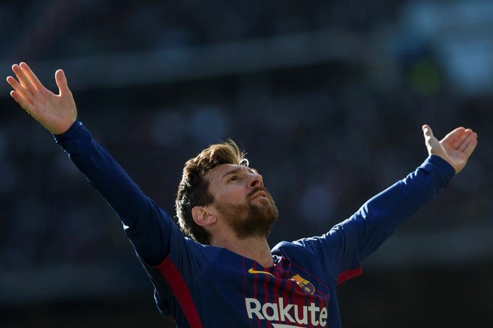 Messi renovó hace semanas por cuatro años más. EFE