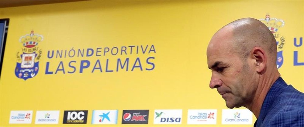 Paco Jémez perdió a su padre minutos después de lograr su primer triunfo al frente de Las Palmas.EFE