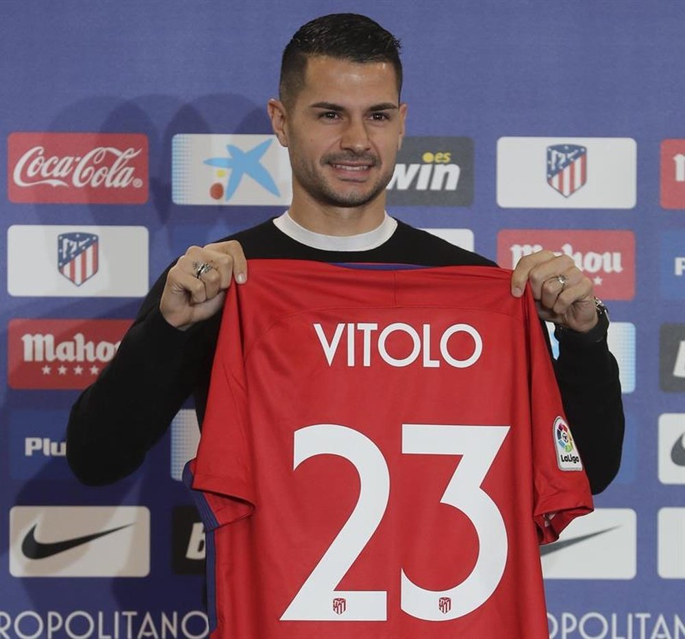 Vitolo ya ha sido presentado como jugador del Atlético. EFE