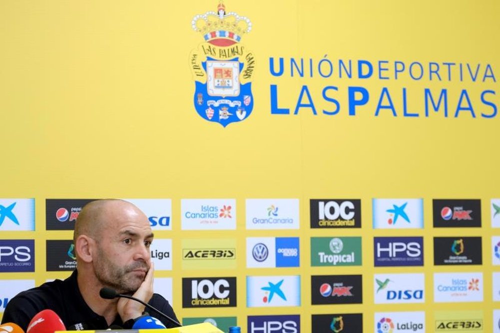 El técnico de Las Palmas se sinceró tras el encuentro ante el Valencia. EFE