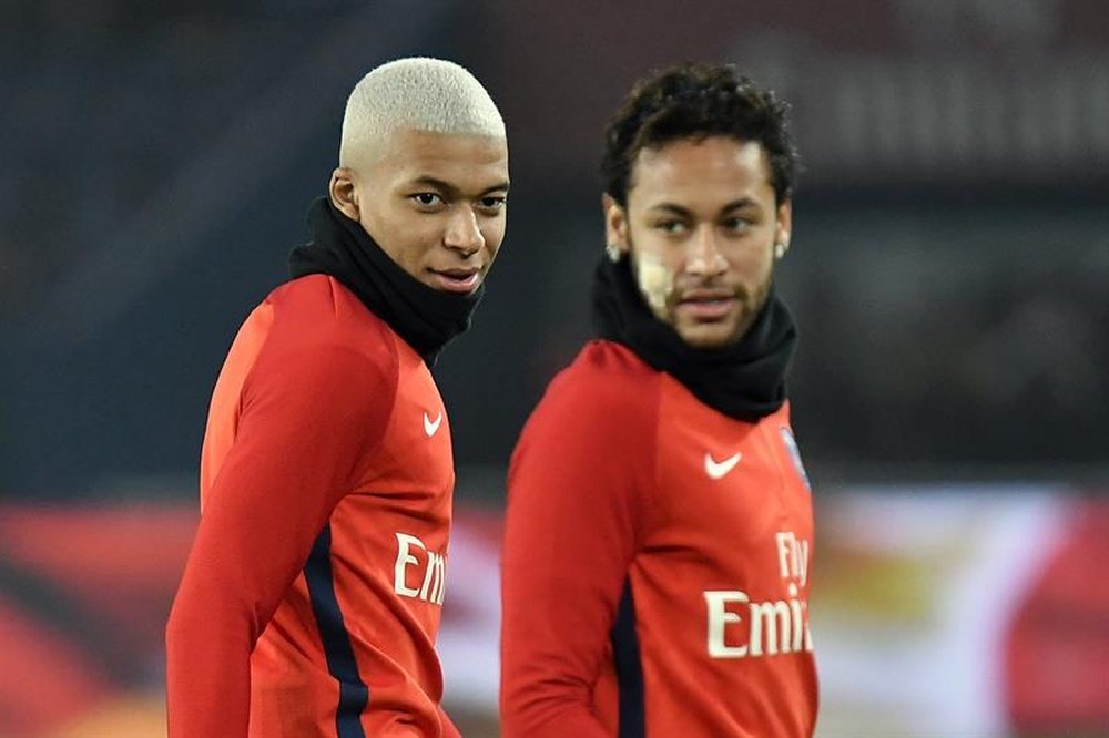 Neymar y Mbappé, primero y tercero en la lista de más influyentes para 'L'Équipe'. EFE/Archivo