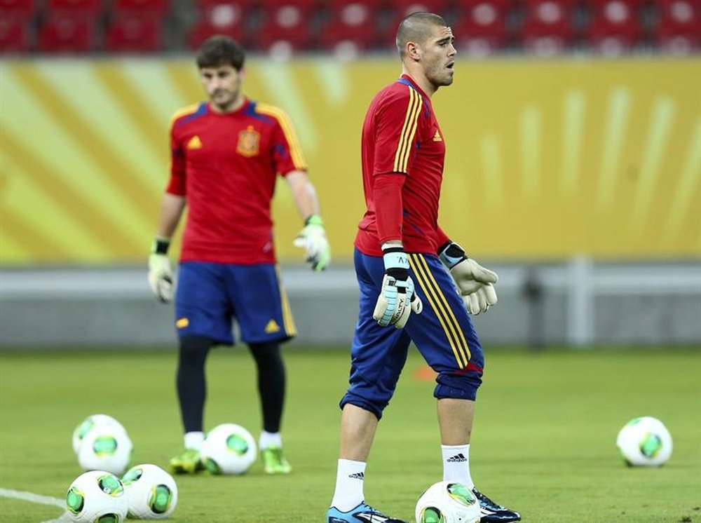 Casillas mandó un emotivo mensaje a Valdés por su retirada. EFE/Archivo