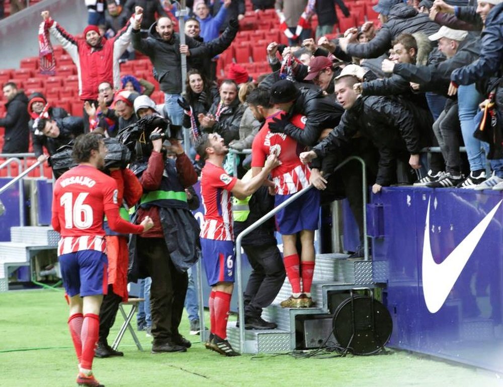 El Atlético enlazará tres partidos en casa en Liga. EFE