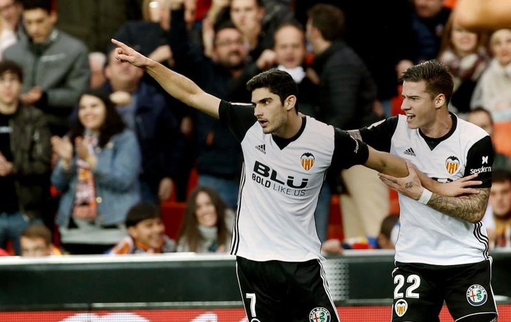 Guedes rindió a gran nivel durante su estancia en el Valencia. EFE