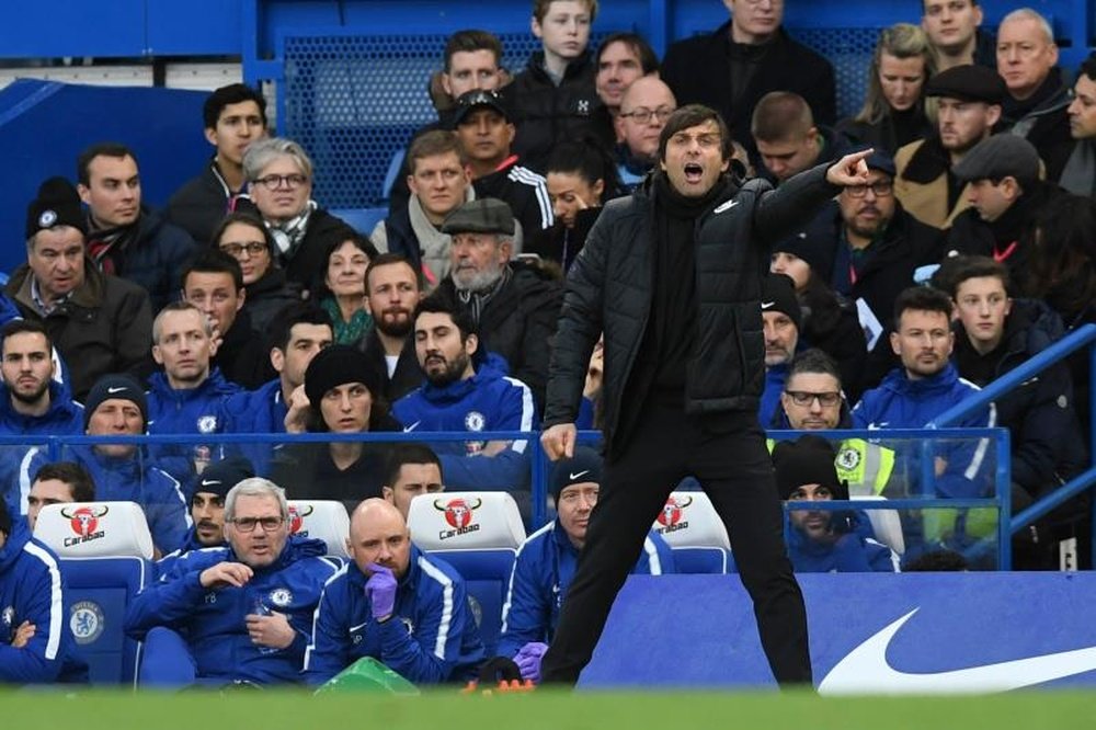 Conte will have been disappointed by his side's display. EFE/Archivo