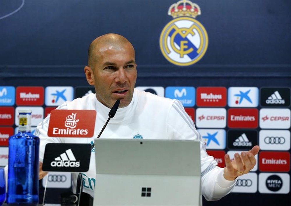Zidane ha vuelto a insistir en apoyar a este equipo hasta el final. EFE/Archivo