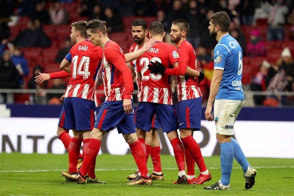 El Atleti se mantiene como el decimotercer equipo del mundo en ingresos. EFE/Archivo