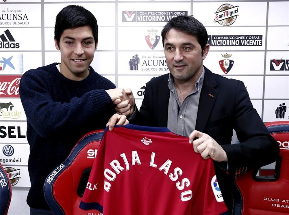 Borja Lasso debutó con Osasuna. EFE
