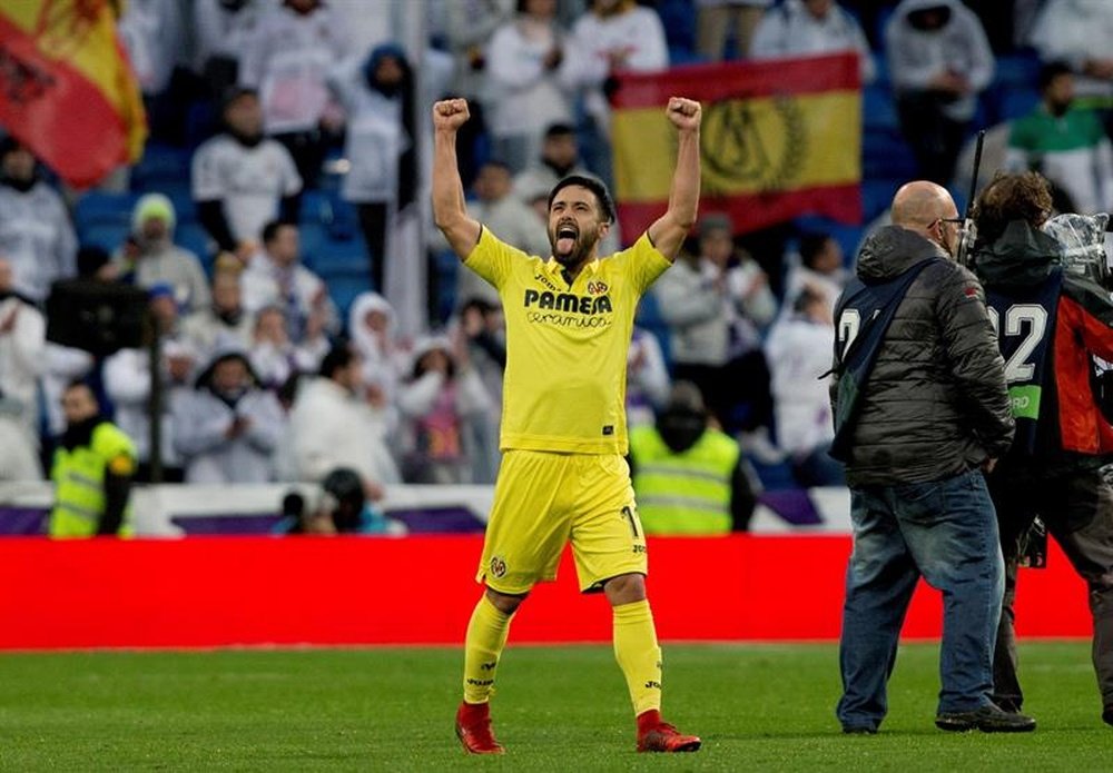 Un Villarreal al alza ganó ayer en el Bernabéu. EFE