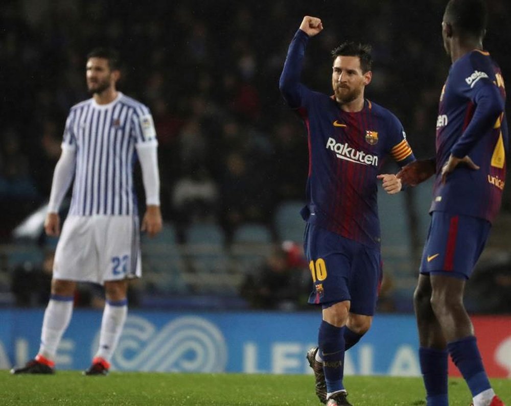 Treinador da Real teceu elogios a Messi. EFE