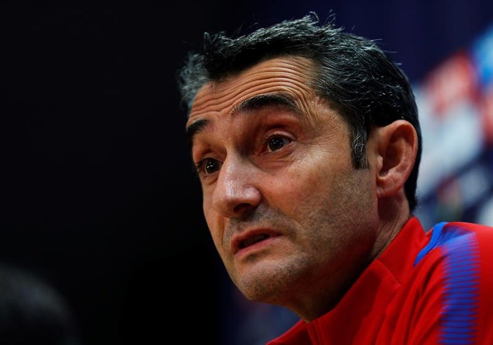 Valverde pasó por sala de prensa. EFE