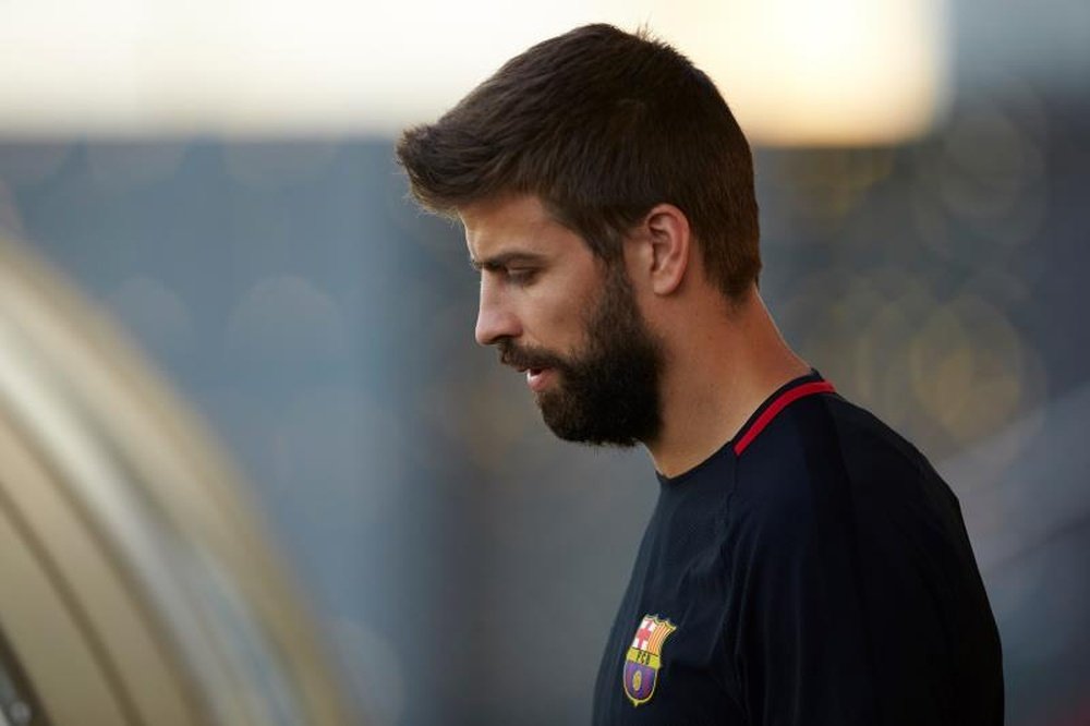 Gerard Piqué optó por entrenar para seguir recuperándose. EFE