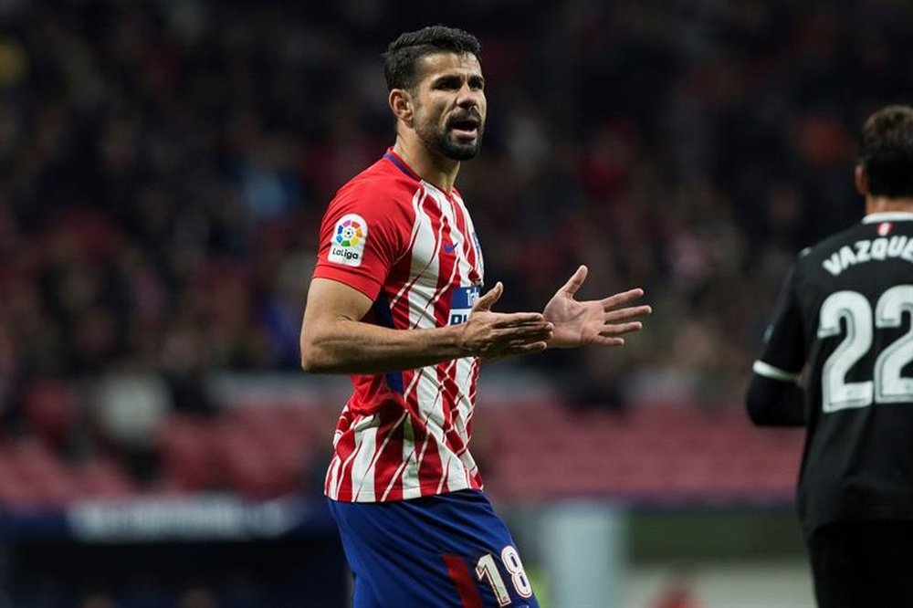 Diego Costa vira desfalque no Atlético. EFE