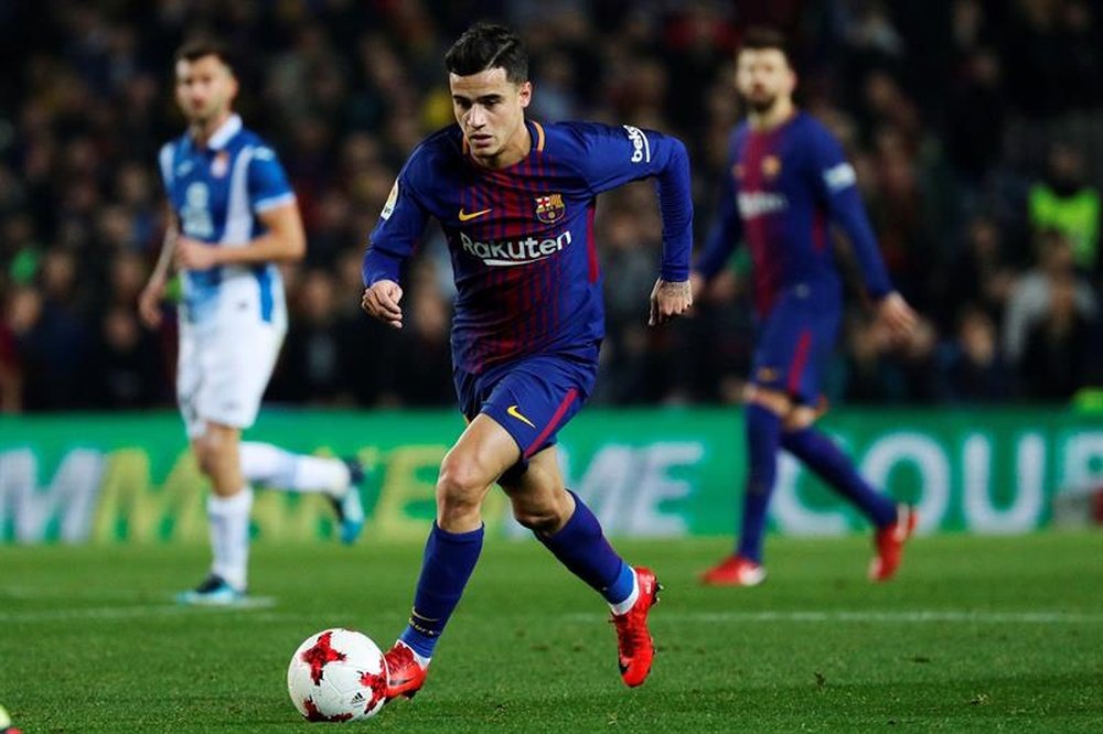 Coutinho faz a estreia contra o Espanyol, para a Copa do Rei. EFE