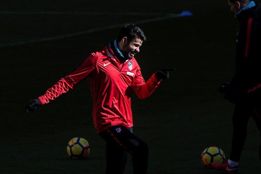 Diego Costa volverá a ocupar su lugar en la delantera 'colchonera'. EFE