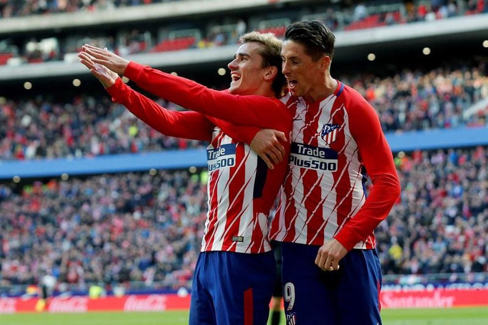 Griezmann loves a goal against Bilbao. EFE