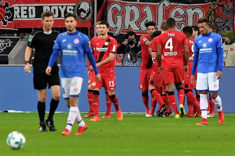 El Bayer Leverkusen venció 2-0 al Mainz. EFE/EPA