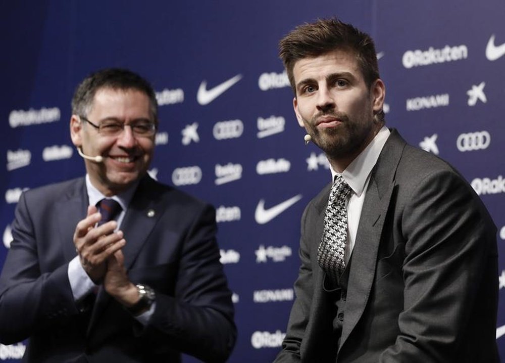 Pique spoke about the Barca captaincy, among other things. EFE
