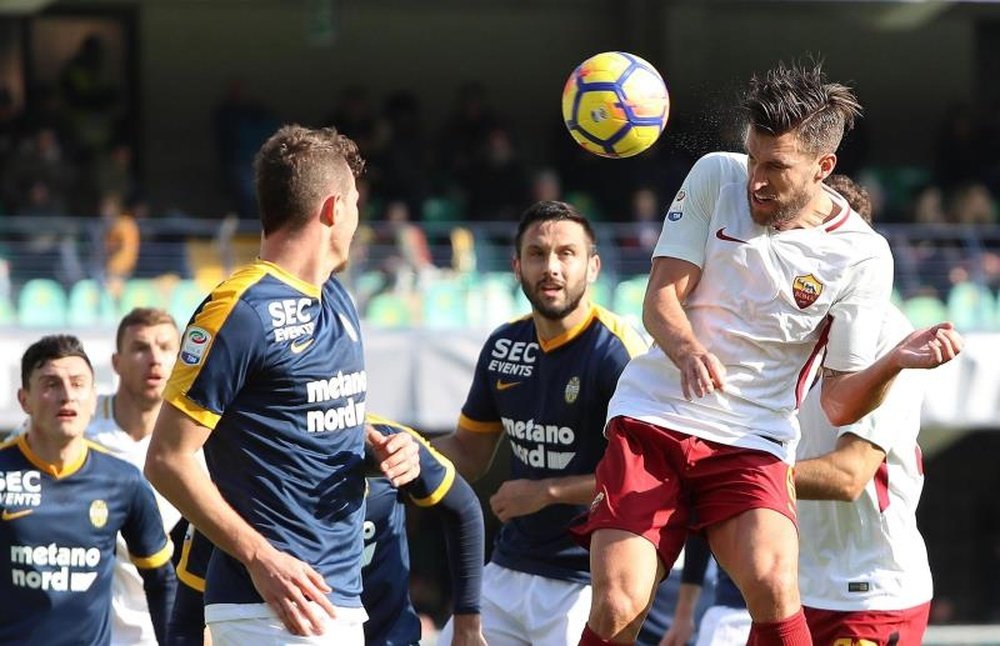 A Roma bateu o Hellas Verona por 0-1. AFP