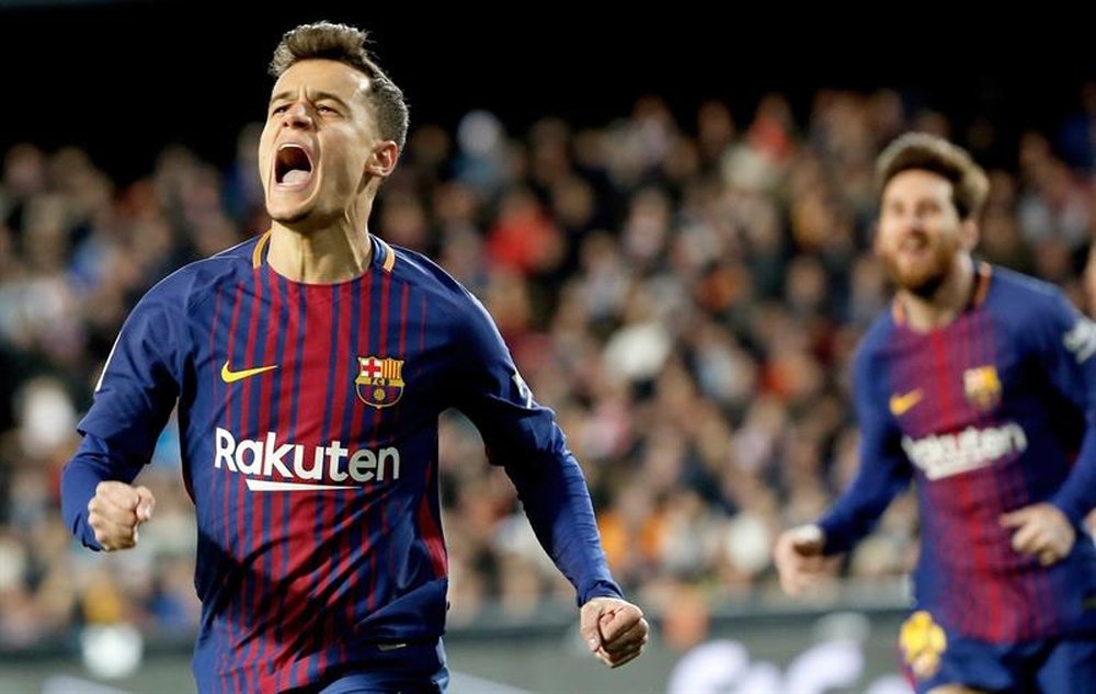 Coutinho delighted by Messi link-up. EFE