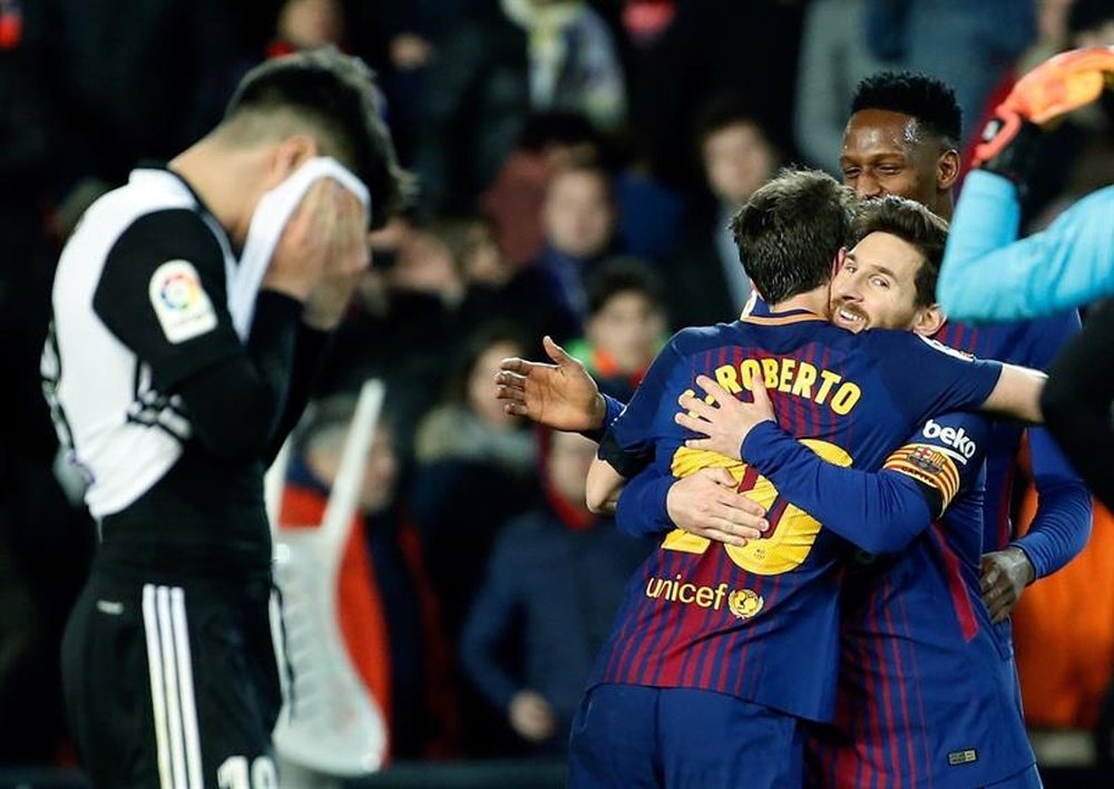 Leo Messi no marcó, pero ha seguido siendo el faro del Barça. EFE