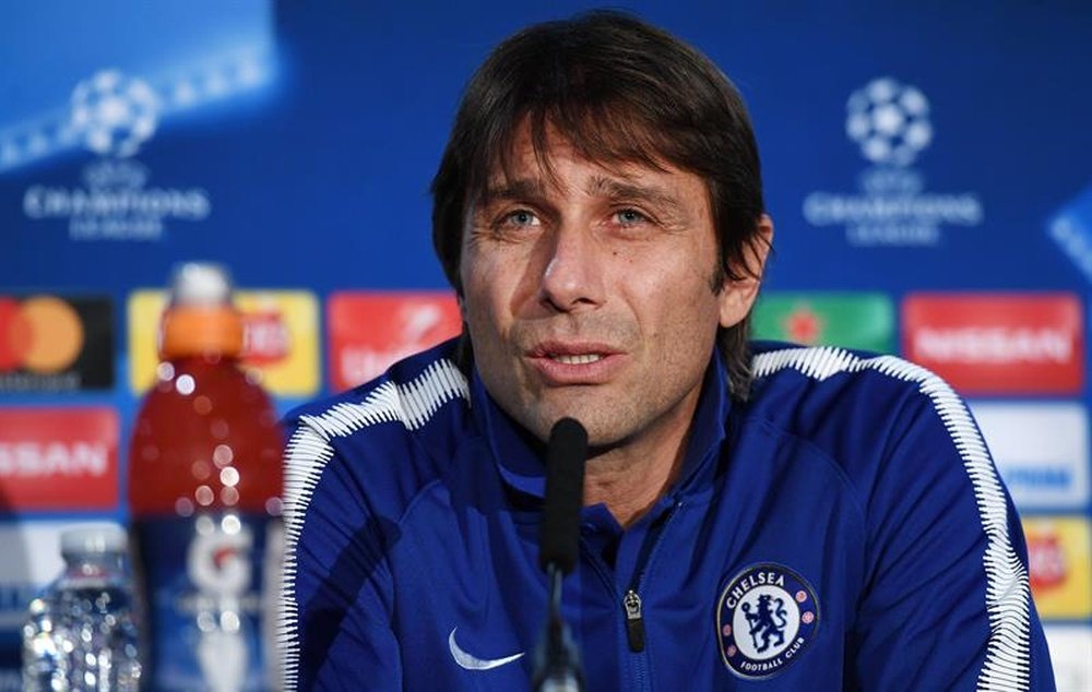 Conte se acordó del Barcelona tras vencer al WBA. EFE/Archivo